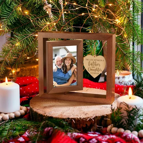 Vista 6 de Tiblue Regalos de Navidad para papá de hija, hijo, niños, mejores regalos para papá, papá, padre, marco de foto 4x6, regalo de Navidad para suegro