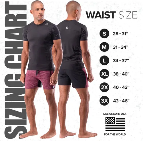Vista 4 de Anthem Athletics Dominance - Pantalones cortos de gimnasio para hombre, de 5 y 7 pulgadas, con bolsillo con cremallera, para culturismo
