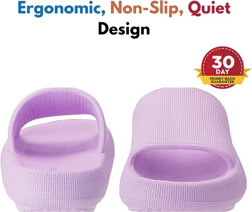 Vista 3 de gardma Pantuflas acolchadas para mujeres y hombres Pantuflas unisex genuinas Suela gruesa acolchada extremadamente cómoda Sandalias para mujer