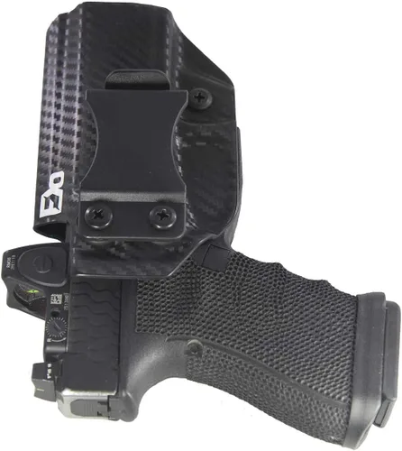 Vista 2 de Fierce Defender IWB - Funda Kydex compatible con Glock 19, 23, 32 con corte óptico, serie Winter Warrior, fabricada en Estados Unidos