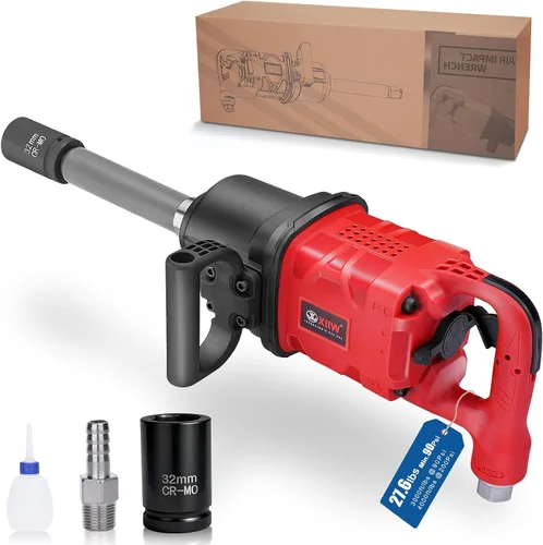 Vista 10 de XIIW Llave de impacto angular de 1/2 pulgada, par máximo de 910 pies-libras, diseño compacto y ligero de 3.63 lb, pistola de aire de impacto mini