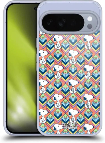 Vista 250 de Head Case Designs Snoopy Deco Dreams - Funda de gel con licencia oficial de Peanuts Blue Pattern [protección de grado militar] compatible con Google