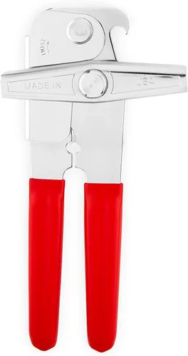 Vista 2 de EZ-DUZ-IT Abrelatas Deluxe con empuñaduras rojas (juego de 2)
