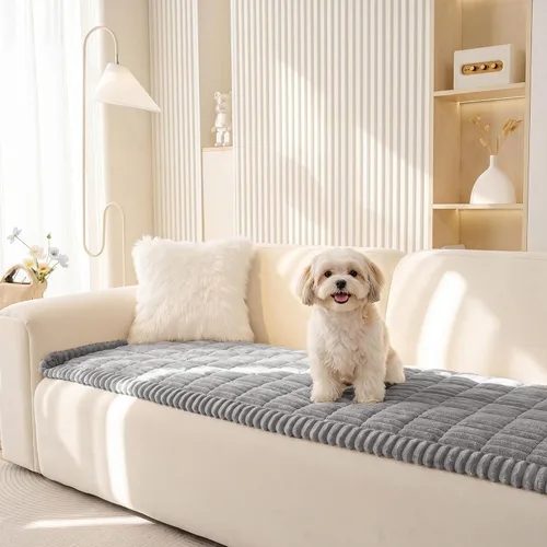 Vista 18 de MEETSKY Fundas de sofá para sofá de 2 cojines, aptas para mascotas, funda de sofá para perros, fundas de sofá de cuero lavables para mascotas