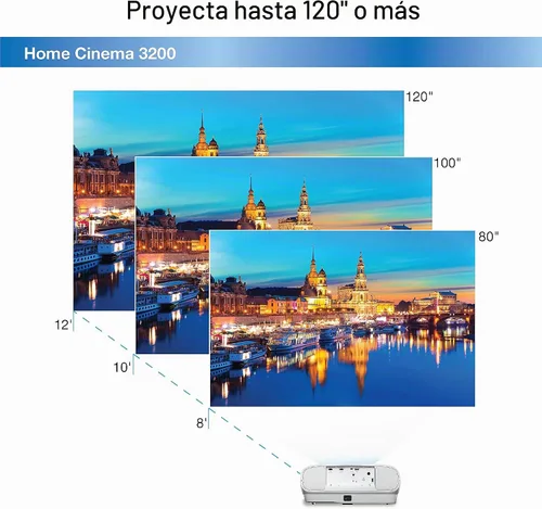 Vista 3 de Epson Proyector de 3 chips 4K PRO-UHD de cine en casa 3200 con HDR