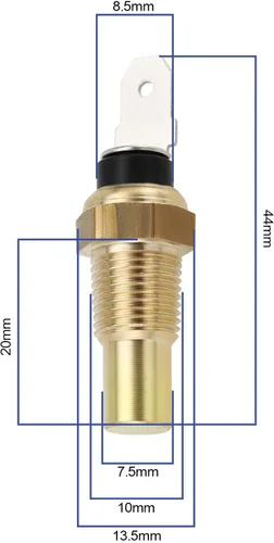 Vista 4 de Sensor de temperatura del agua de la motocicleta OE: 34850-50A00 Sensor de temperatura del refrigerante Sensor de temperatura del ventilador