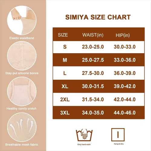Vista 5 de SIMIYA Faja moldeadora de abdomen para mujer, cintura alta, extra firme, moldeador de cintura, faja moldeadora de estómago