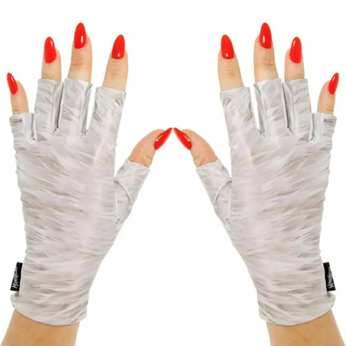 Vista 10 de ManiGlovz - Guantes de uñas originales con protección UPF 50+ UV Manicura de gel y guantes anti UV sin dedos para mujeres Se pueden utilizar