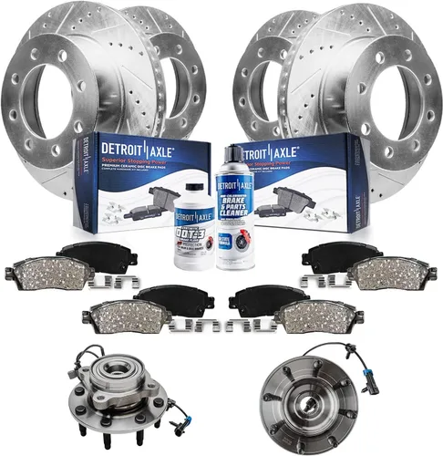 Vista 9 de Detroit Axle - 4 rotores de freno para Chevrolet Cruze 2014 2015 [modelos de motores de gas] Rotores de freno de disco perforados y ranurados