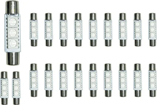 Vista 4 de PA 10 luces LED 5050 3SMD Fusible Festoon Bombilla de cúpula interior y luz de espejo de tocador para interior de automóvil (1.142 in, blanco)