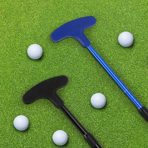 Vista 6 de Juego de 2 mini golf – Putter bidireccional, diestro/izquierdo, longitud ajustable para adultos, principiantes