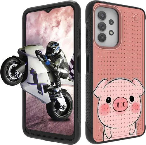 Vista 51 de Funda protectora resistente de doble capa para Samsung A14 5G (parte trasera con textura antideslizante), TPU suave a prueba de golpes, para Samsung