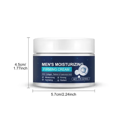 Vista 6 de Crema reafirmante facial para hombre, hidratante facial antiarrugas con colágeno, retinol, crema facial antienvejecimiento para tensar la piel