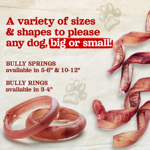 Vista 5 de Natural Farm Bully Sticks sin olor en forma de anillo (3-4 pulgadas, paquete de 10) – 100% masticables de carne de res para más compromiso