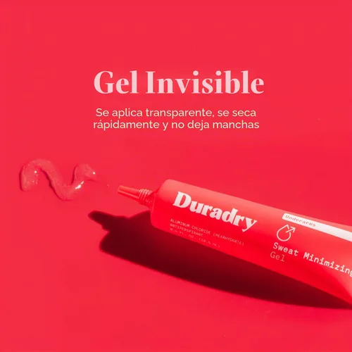 Vista 5 de Duradry Gel antitranspirante minimizador de sudor para hombres y mujeres, fuerza recetada, formulado para sudoración excesiva de axilas e