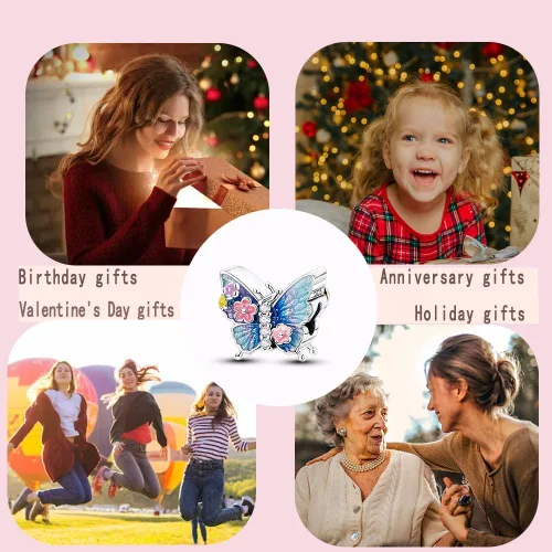 Vista 47 de LNQOBU Happy Life - Colgante para pulseras de abalorios, plata de ley 925 para mujer (con un espaciador de cuentas)