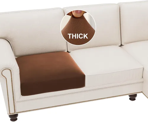 Vista 32 de H.VERSAILTEX Fundas de cojín de vellón para sofá, fundas elásticas para sillas de sala de estar, fundas de sofá modular, tela cómoda y duradera