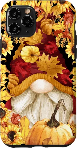 Vista 27 de iPhone 16 Lindos accesorios de otoño otoño con calabaza girasol gnomo caso