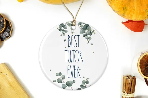 Vista 2 de DiandDesignGift Adorno de tutor, adorno para el mejor tutor, adorno de Navidad, regalo para tutor, regalo de cumpleaños, aniversario, adorno