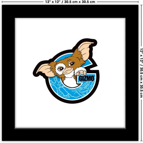Vista 6 de Trends International Gallery Pops Gremlins - Arte de pared con insignia de Gizmo, versión enmarcada negra, 12 x 12 pulgadas