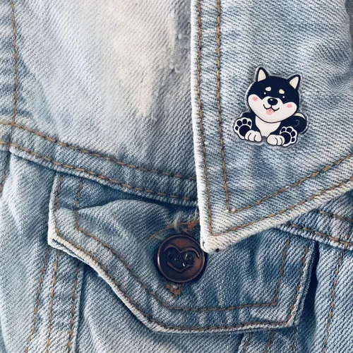 Vista 3 de Shiba Inu Kawaii - Pines acrílicos