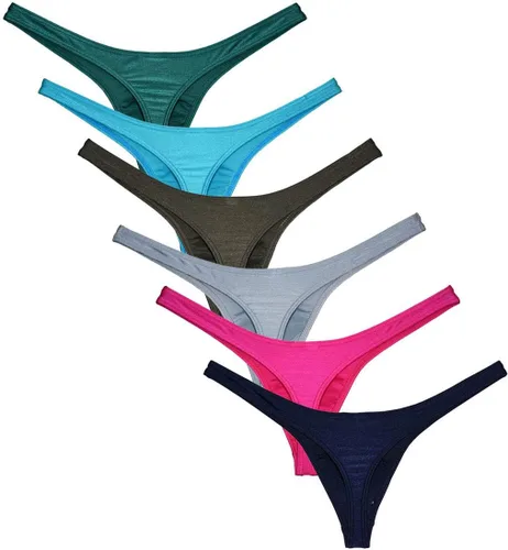 Vista 2 de OROCOJUCO Hombres Bolsa Tanga Dibujo Spandex T-Back Elástico Mini Escritos Bikini Ropa