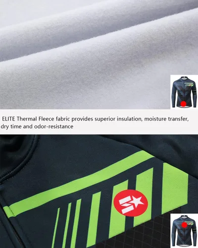 Vista 5 de MR Strgao - Chaqueta térmica de invierno para hombre, a prueba de viento, manga larga, para ciclismo