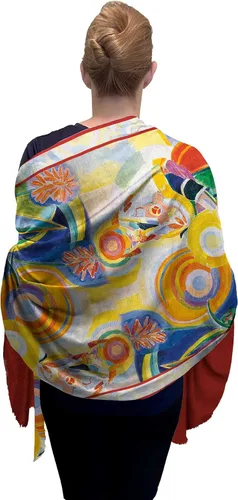 Vista 3 de RainCaper Bufanda de mezcla de seda para mujer Delaunay mujer portuguesa