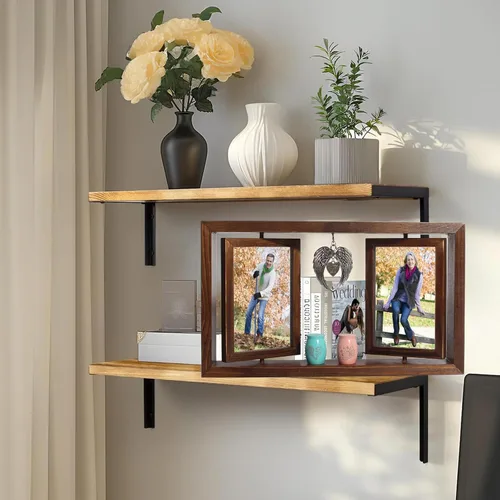 Vista 8 de Marco de fotos Revolve Urna de cremación conmemorativa para dos y dos mini urnas, urna para mamá y papá juntos Foto Pequeñas urnas de recuerdo