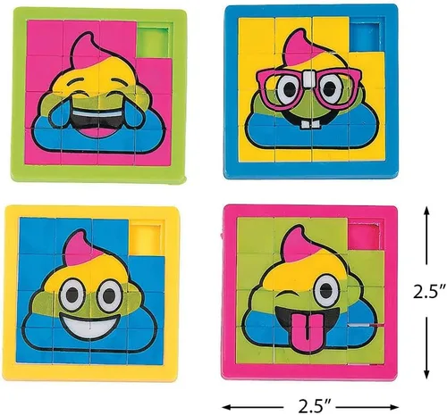Vista 2 de Rainbow Poop Smile Slide Puzzles (juego de 12)