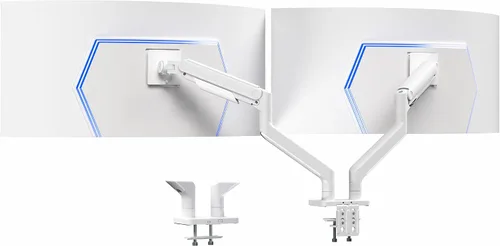Vista 10 de VIVO - Brazo de resorte neumático articulado negro, con abrazadera para soporte de escritorio Se adapta a pantallas de monitor de 17 a 27" con Max