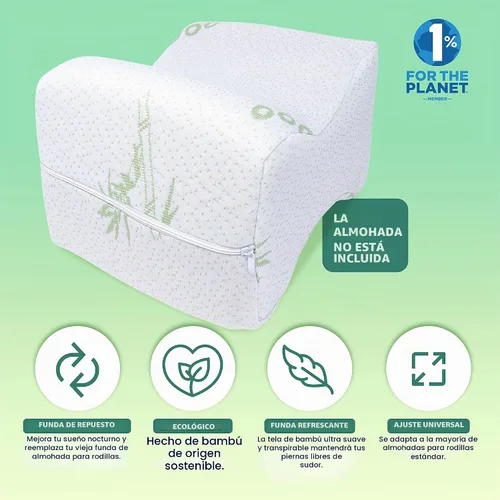 Vista 5 de Paquete de 2 fundas de almohada de repuesto para las rodillas, fundas de almohada de repuesto lavables para las piernas, fundas de almohada suaves