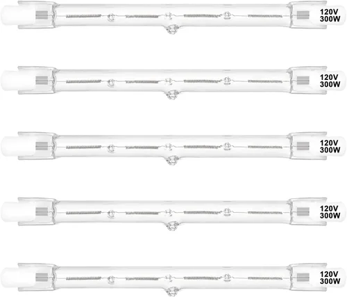 Vista 9 de R7S - Bombillas halógenas de 100 W, regulables, 120 V, 3.071 in, tipo T3 J, con larga vida útil, bombillas lineales de doble extremo blanco cálido