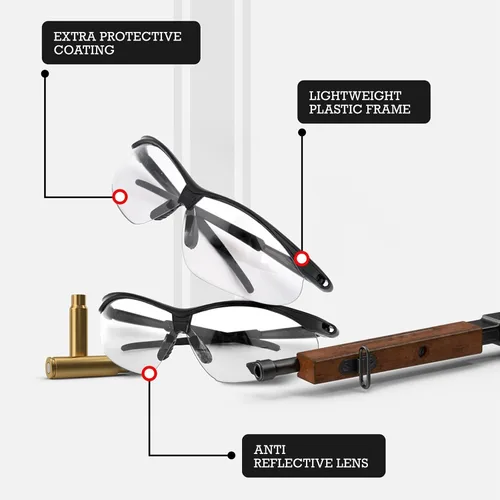 Vista 3 de Aqulius 3pk Shooting Glasses - Safety Glasses - Eye Protection for Shooting Range, Tactical Shooting Goggles Lente transparente W negro