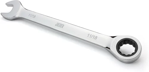 Vista 9 de Jaeger Llave combinada de trinquete de 1 pulgada con precisión de trinquete de 89 dientes y acero pulido endurecido para proyectos con espacios
