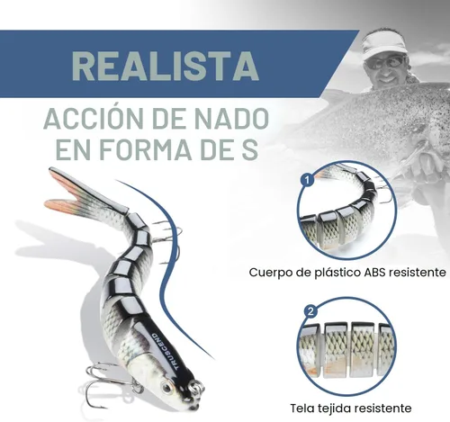 Vista 4 de TRUSCEND Swimmax - Señuelos de pesca fáciles de atrapar con ganchos BKK, ondulación, vibración, traqueteo y gorgoteo para más mordeduras, cebos