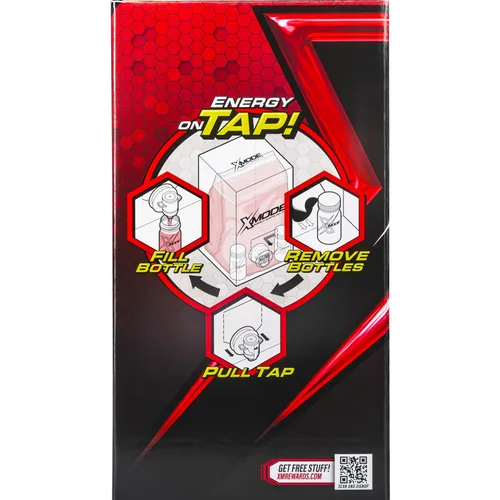 Vista 5 de XMODE Extra Strength Energy Shots on Tap - Sabor a bomba de cereza, sin azúcar, 150 mg de cafeína por oz, B12, 100 porciones (1 onza), dispensador