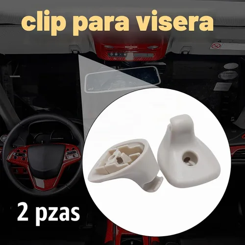 Vista 4 de 2 piezas de clip de retención de soporte para visera de sol de repuesto para Dodge Avenger 2007-2010 Reemplazo para clip de visera de sol Chrysler