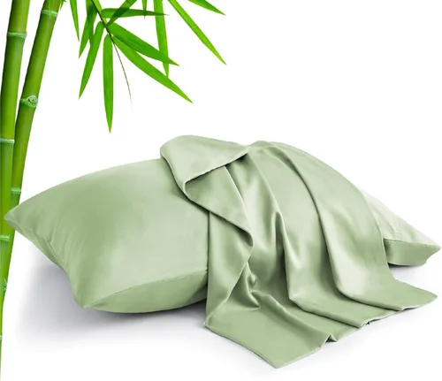 Vista 50 de BEDELITE - Juego de 2 fundas de almohada con solapa, tamaño estándar, rayón de bambú, frescas, suaves y transpirables, para personas calurosas
