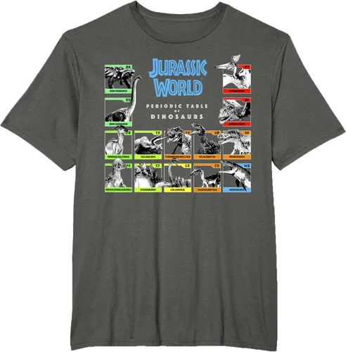 Vista 5 de Jurassic World Camiseta Periodic Table of Dinosaurs, Negro, S