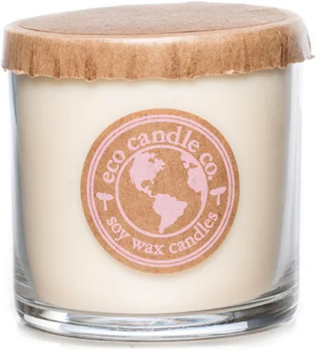 Vista 35 de ECO CANDLE CO. Vela reciclada, té negro y miel, 6 oz. - Aromas de té picante, nuez moscada, miel y naranja - 100% cera de soja, sin plomo, etiqueta