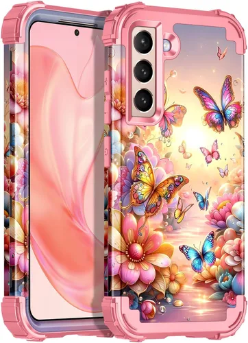 Vista 29 de Rancase Funda para Galaxy S21 FE 5G, tres capas resistentes a prueba de golpes, protección de plástico duro+funda protectora de goma de silicona