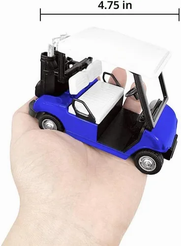 Vista 6 de 6 Pack Bundle: 4 ½ "Carrito de golf Modelo de metal fundido Juguete Vehículo (Rojo/Blanco/Azul)