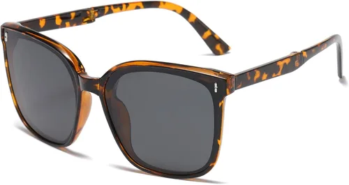 Vista 2 de Cyxus Square Folding Foldable Sunglasses Women Men Uv400 Protection Anti Glare TR90 Ultralight Foldable