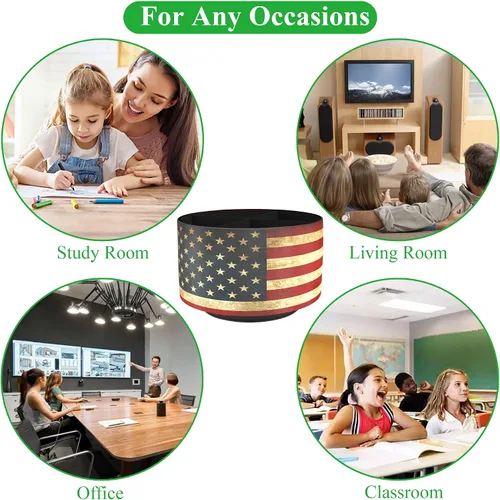 Vista 8 de Organizador Redondo de Cuero para Suministros de Arte, Soporte para Control Remoto, Rotación de 360 Grados, Soporte Multifuncional para Lápices