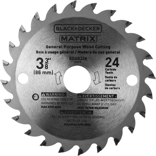 Vista 6 de BLACK+DECKER MATRIX - Accesorio para sierra de corte con hoja de carburo de 3-3/8 pulgadas 24T (BDCMTTS)