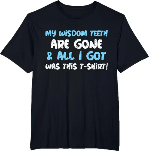 Vista 28 de My Wisdom Teeth Are Gone! Camiseta divertida de muelas del juicio, Negro