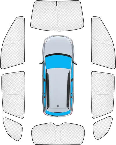 Vista 102 de KMF 6 piezas de parasoles gruesos para Mazda 3 Hatchback (No Sedán) 2014-2018 Accesorios, parasoles completos para parabrisas y ventanas de coche