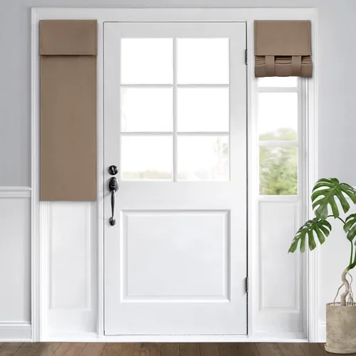 Vista 73 de HOMEIDEAS Cortinas Opacas para Aula para Puerta Principal, Cubierta de Ventana de Puerta de Aula, Persianas de Privacidad con Aislamiento Térmico