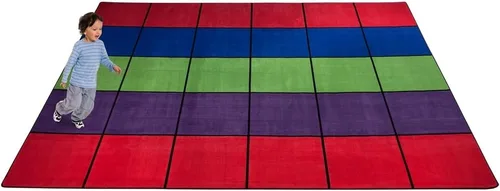 Vista 23 de KidCarpet.com ABC Rainbow - Alfombra para aula con 24 asientos, rectangular de 7 pies 6 pulgadas x 12 pies
